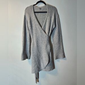 Aerie Alpaca Blend Wrap Sweater Dress